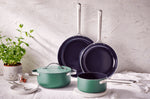 Set de 4 pièces cuisson Beka Mobi revêtement céramique 16, 20, 24 et 28cm - Coloris vert