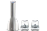 Moulin à épices électrique rechargeable Finamill PRO Plus inox + 2 capsules de broyage