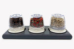 Plateau rectangulaire empilable Finamill pour 3 capsules de broyage