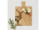 Planche de service en chêne Selbrae House 35x25x2cm avec poignée - Motif cerf
