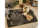 Planche de service en ardoise Selbrae House avec poignées 35x25cm - Motif cerf