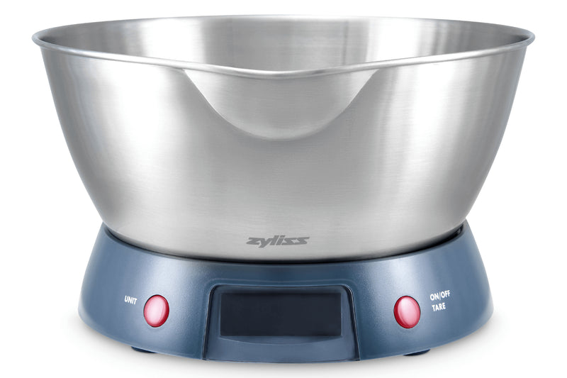 Balance de cuisine Zyliss avec bol en acier inoxydable - Jusqu'à 5kg