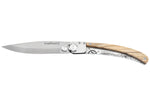 Couteau pliant Le Coq Français Nautic artisanal manche bois d'olivier 11,5cm + étui