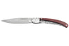 Couteau pliant Le Coq Français Tokyo Red Heart artisanal manche bois rouge 11,5cm + étui
