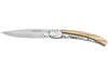 Couteau pliant Le Coq Français Paris artisanal manche bois d'olivier 11,5cm + étui