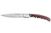 Couteau pliant Le Coq Français Bordeaux Red Heart artisanal manche bois rouge 11,5cm + étui