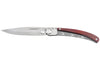 Couteau pliant Le Coq Français Charlemagne Red Heart artisanal manche bois rouge 11,5cm + étui