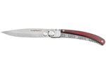 Couteau pliant Le Coq Français Charlemagne Red Heart artisanal manche bois rouge 11,5cm + étui