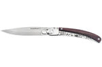 Couteau pliant Le Coq Français Vercingétorix artisanal manche bois de violette 11,5cm + étui