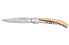 Couteau pliant Le Coq Français Louis XIV artisanal manche bois d'olivier 11,5cm + étui
