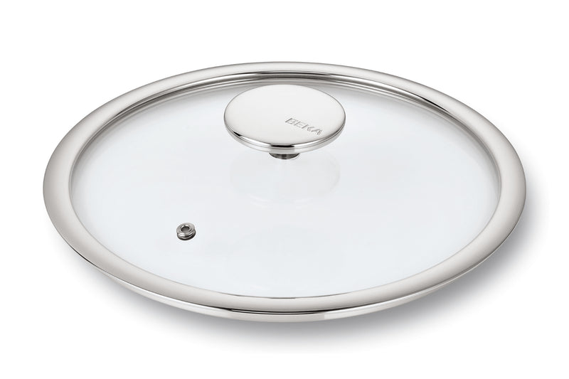 Couvercle Beka Evolution en verre cerclé inox - 20cm