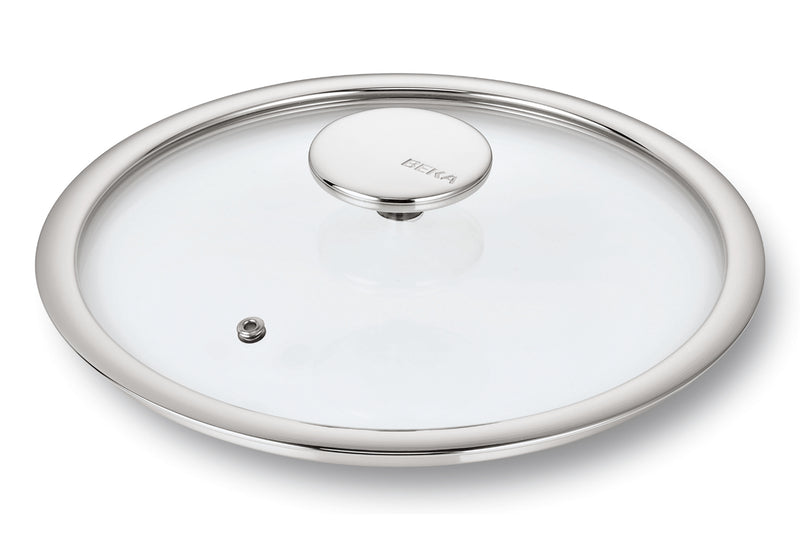 Couvercle Beka Evolution en verre cerclé inox - 24cm