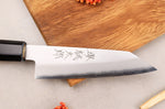 Couteau universel kiritsuke 12cm japonais artisanal Momotaro Ginsan manche en magnolia