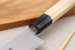 Couteau sujihiki kiritsuke 24cm japonais artisanal Momotaro Ginsan manche en magnolia