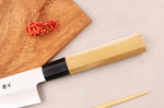 Couteau de chef kiritsuke 21cm japonais artisanal Momotaro Ginsan manche en magnolia
