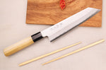 Couteau de chef kiritsuke 21cm japonais artisanal Momotaro Ginsan manche en magnolia