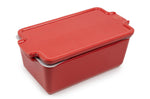 Terrine avec presse Peugeot en céramique rouge