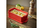 Terrine avec presse Peugeot en céramique rouge