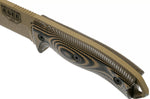 Couteau Esee 5 5PDE-005 lame acier carbone 13,2cm manche G10 coyote/noir + étui