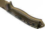 Couteau Esee 5 5PDE-005 lame acier carbone 13,2cm manche G10 coyote/noir + étui