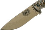 Couteau Esee 5 5PDE-005 lame acier carbone 13,2cm manche G10 coyote/noir + étui