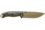 Couteau Esee 5 5PDE-005 lame acier carbone 13,2cm manche G10 coyote/noir + étui