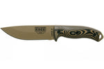 Couteau Esee 5 5PDE-005 lame acier carbone 13,2cm manche G10 coyote/noir + étui