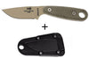 Couteau Esee Izula II DT lame acier carbone 6,2cm manche micarta désert + étui