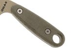 Couteau Esee Izula II DT lame acier carbone 6,2cm manche micarta désert + étui