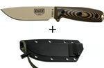 Couteau Esee 4 4PDT-005 lame carbone 11,6cm manche G10 coyote/noir + étui