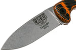 Couteau Esee Xancudo XAN1-006 lame acier inox 7,5cm manche troué G10 orange et noir + étui