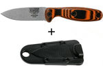 Couteau Esee Xancudo XAN2-006 lame acier inox 7,5cm manche G10 orange et noir + étui