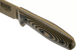 Couteau Esee 3 3PMDE-005 lame acier carbone 8,8cm manche G10 coyote et noir + étui
