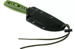 Couteau Esee 3 3PMVG-007 lame acier carbone 8,8cm manche G10 noir et vert venom + étui