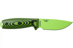 Couteau Esee 3 3PMVG-007 lame acier carbone 8,8cm manche G10 noir et vert venom + étui