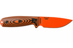 Couteau Esee 3 3PMOR-006 lame acier carbone 8,8cm manche G10 noir et orange + étui