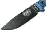 Couteau Esee 4 4PB-008 lame acier carbone 11,6cm manche G10 bleu et noir + étui