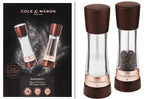 Coffret moulins sel et poivre Cole & Mason Derwent châtaigner gold rose 19cm