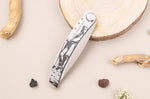 Couteau pliant Le Coq Français Vercingétorix artisanal manche bois de violette 11,5cm + étui