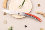 Couteau pliant Le Coq Français Charlemagne Red Heart artisanal manche bois rouge 11,5cm + étui