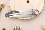 Couteau pliant Le Coq Français Rivière artisanal manche bois d'olivier 11,5cm + étui