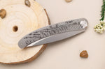 Couteau pliant Le Coq Français Bordeaux Red Heart artisanal manche bois rouge 11,5cm + étui