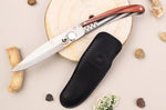 Couteau pliant Le Coq Français Bretagne artisanal manche bois de violette 11,5cm + étui