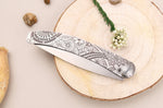 Couteau pliant Le Coq Français Tokyo Red Heart artisanal manche bois rouge 11,5cm + étui