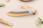 Couteau pliant Le Coq Français Nautic artisanal manche bois d'olivier 11,5cm + étui