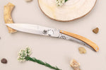 Couteau pliant Le Coq Français Nautic artisanal manche bois d'olivier 11,5cm + étui