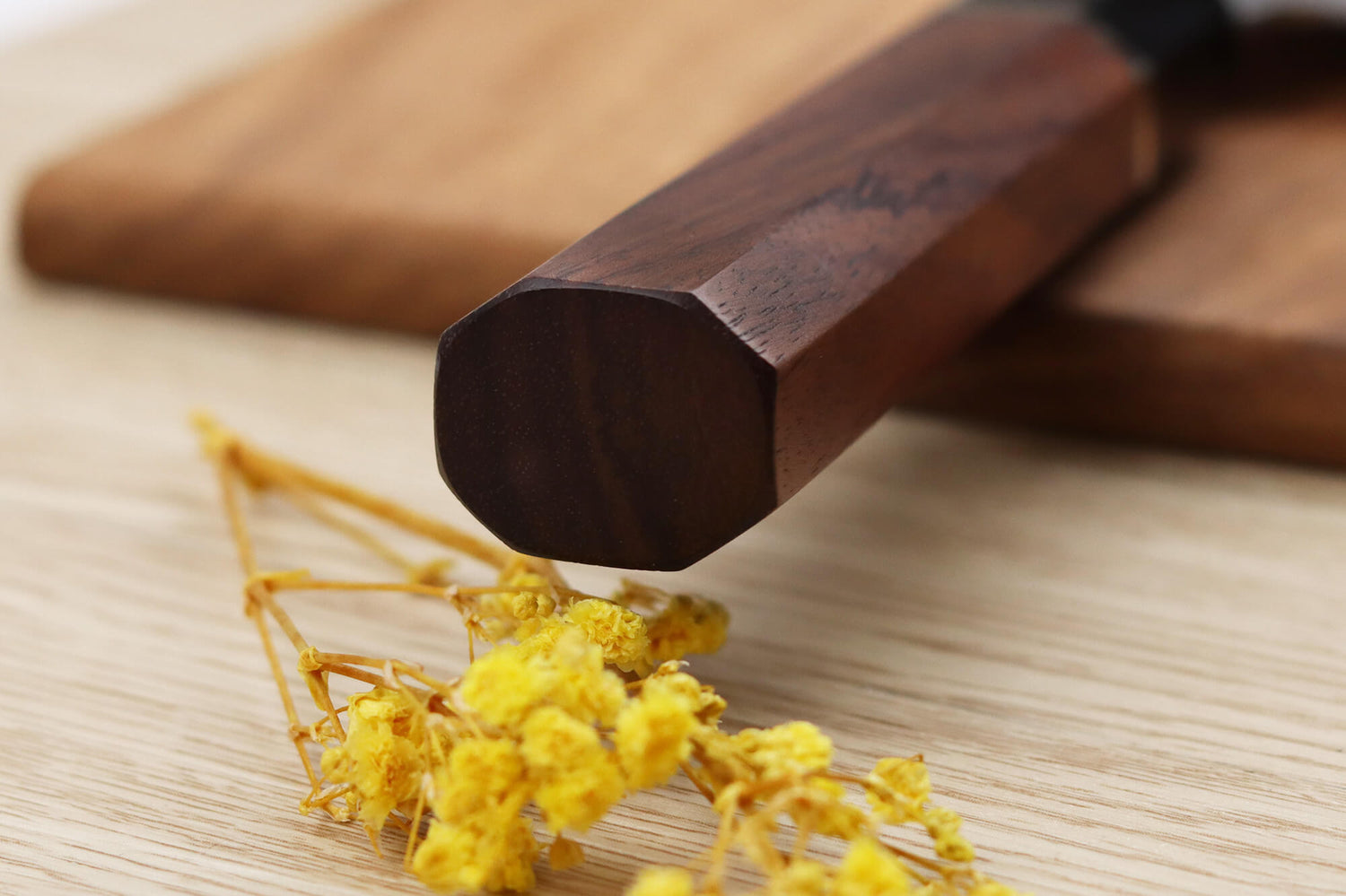 Couteau de chef 21cm japonais artisanal Sukenari SG2 San Maï manche en bois de rose