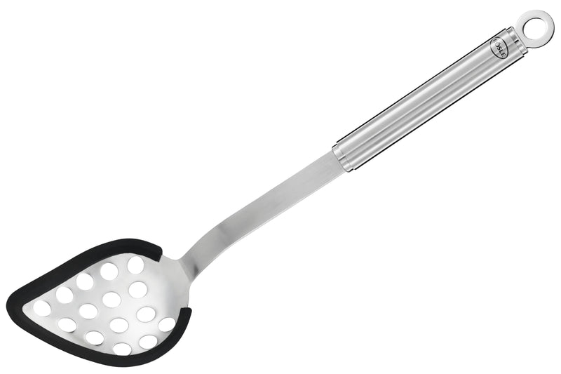 Cuillère ajourée Rosle en acier inoxydable et silicone