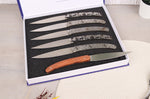 Coffret de 6 couteaux de table Le Coq Français Forêt