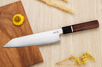 Couteau de chef kiritsuke 21cm japonais artisanal Sukenari SG2 San Maï manche en bois de rose